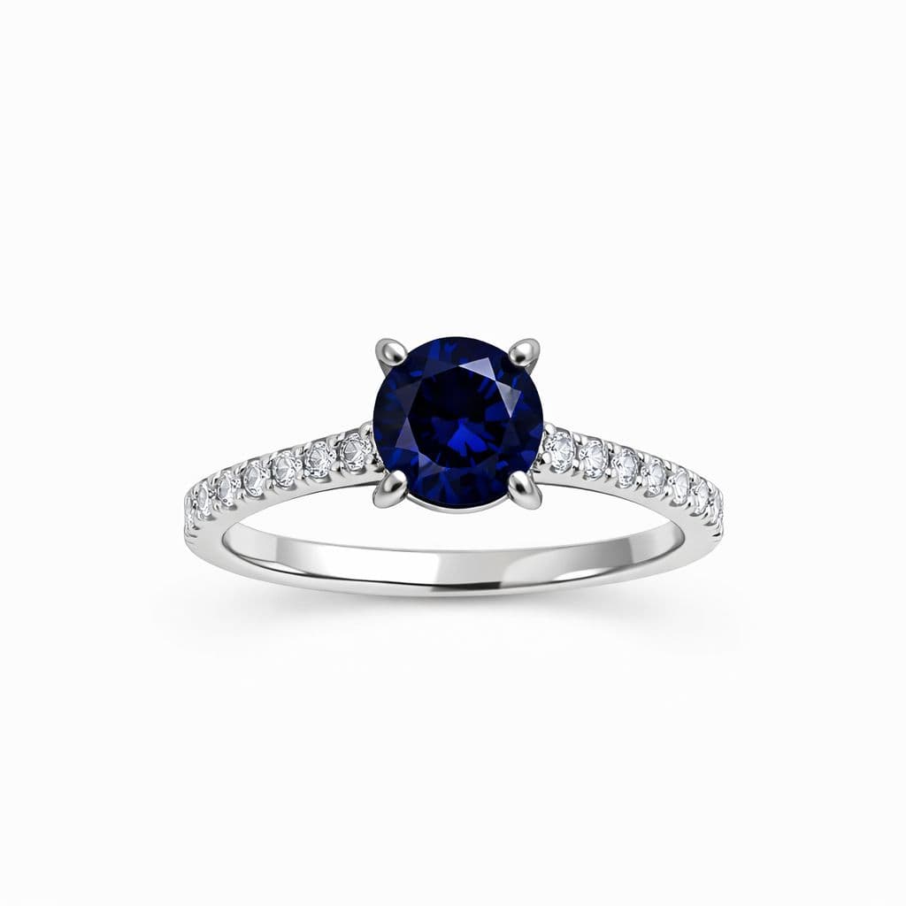 0.72 ct Sapphire and Diamond Promise Ring
