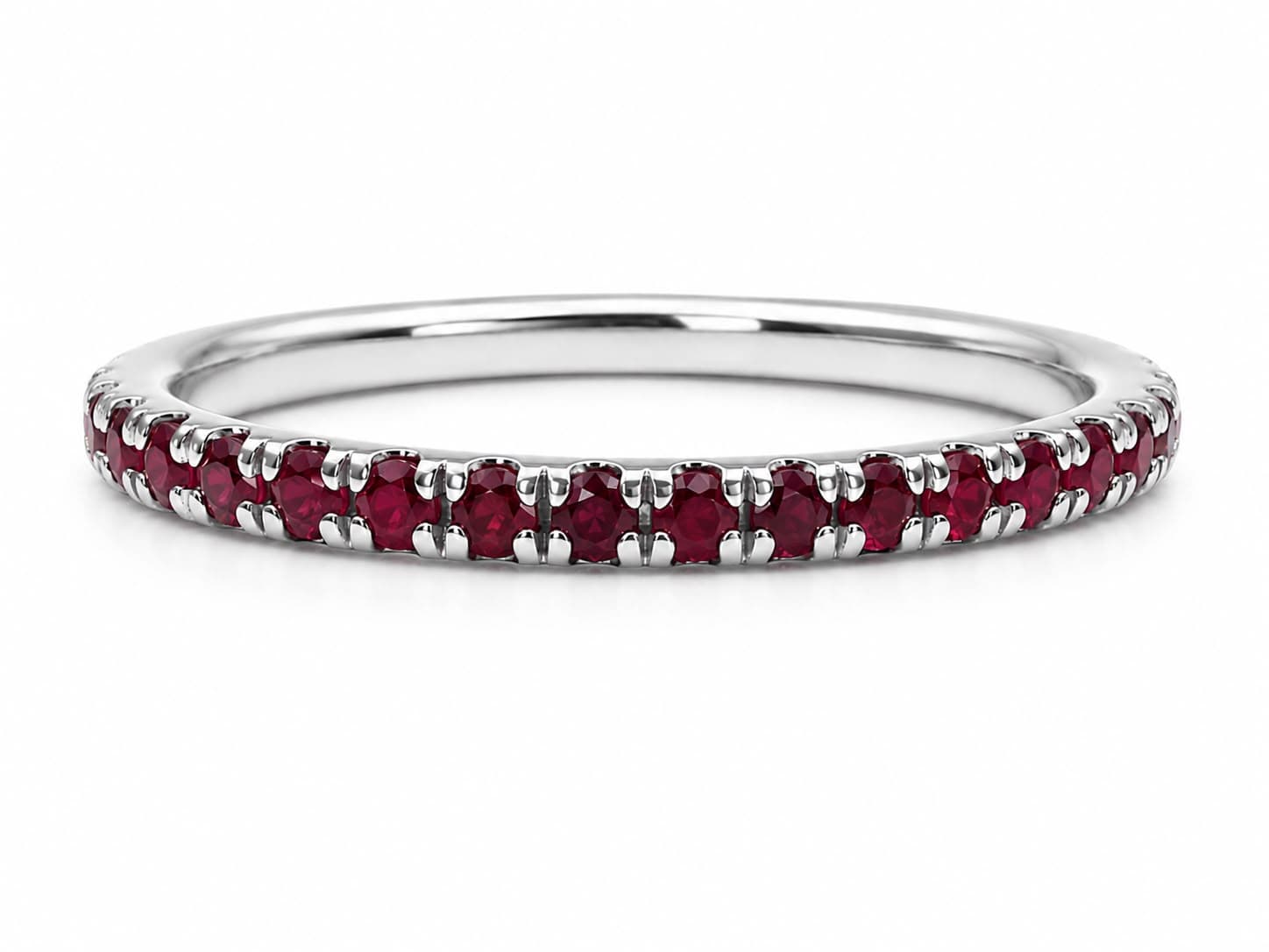 1.16 CT Round Ruby Eternity Band