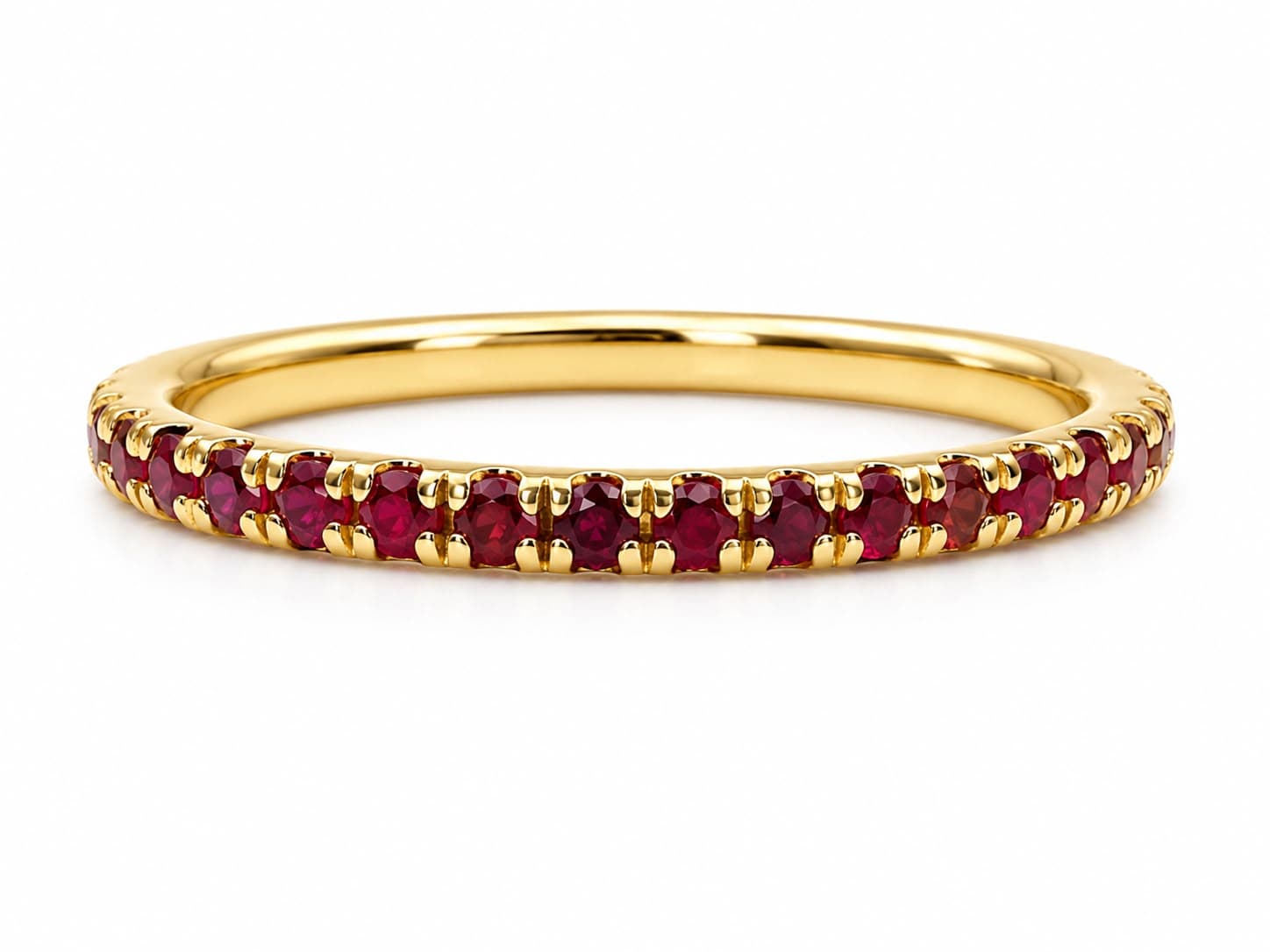 Shown in 14K Yellow Gold with Ruby