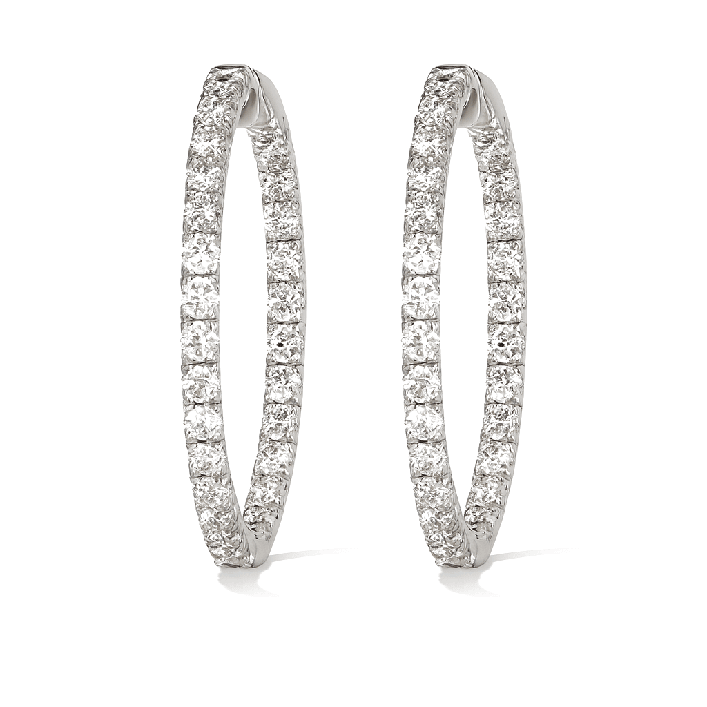 1.95 ct Diamond Hoop Earrings