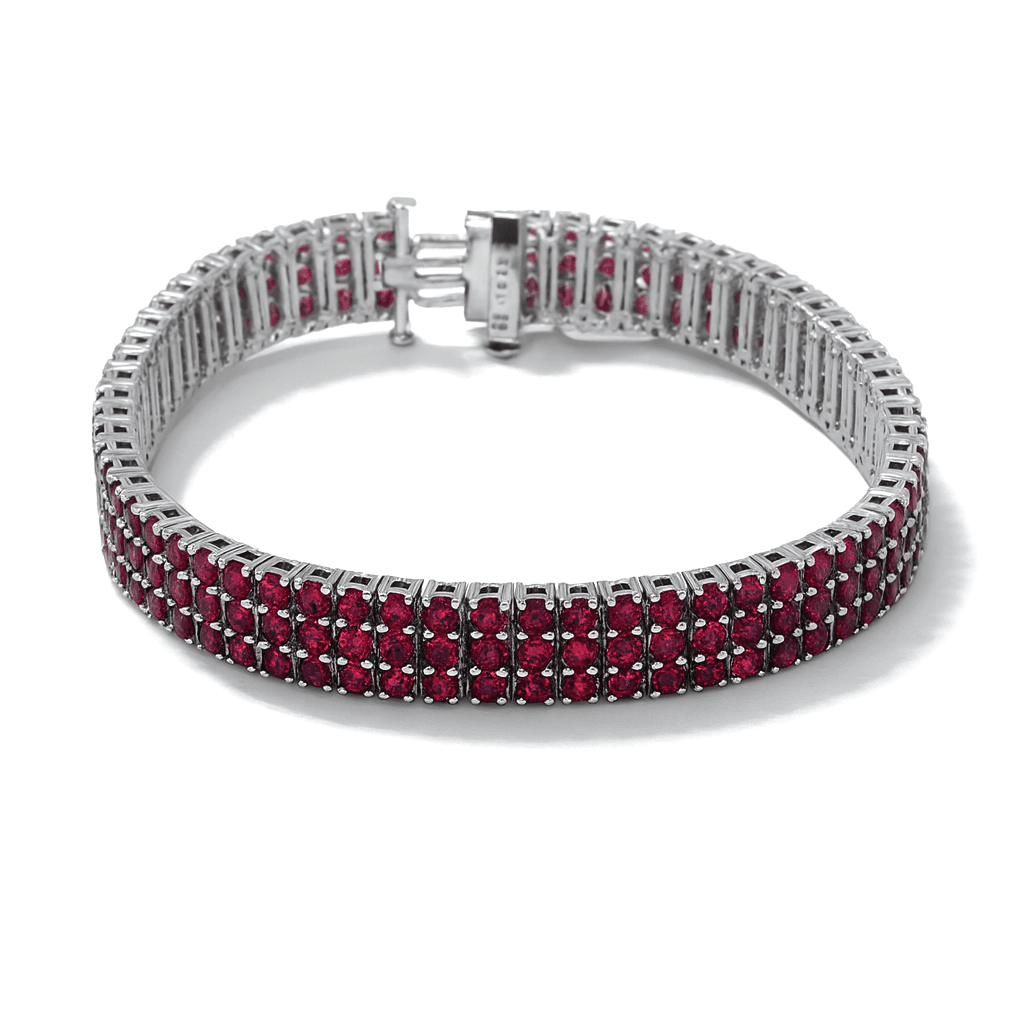 19.66 ct Ruby Three Line Bracelet