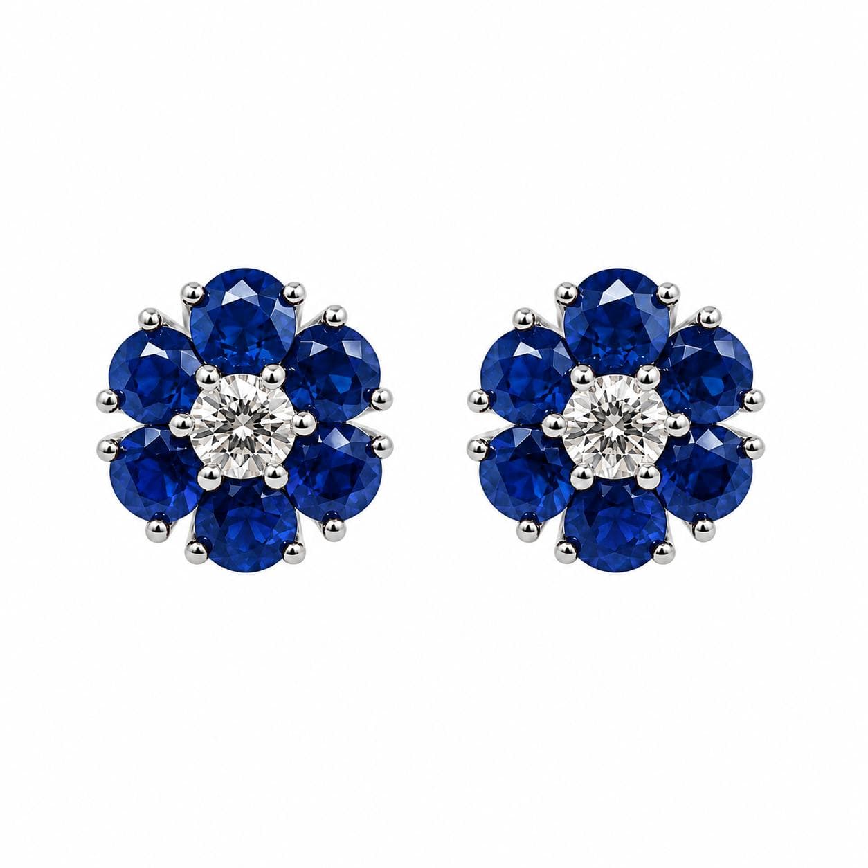 1.36 ct Flower Earrings