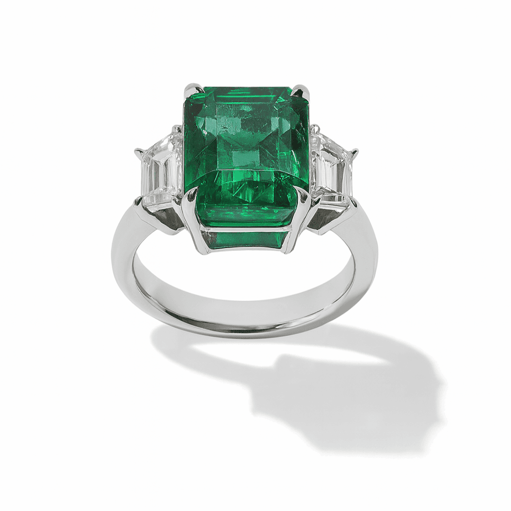 Shown in Platinum with Emerald