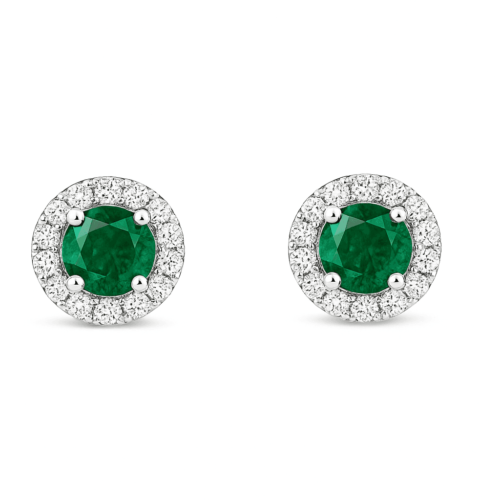 0.66 ct Halo Earrings