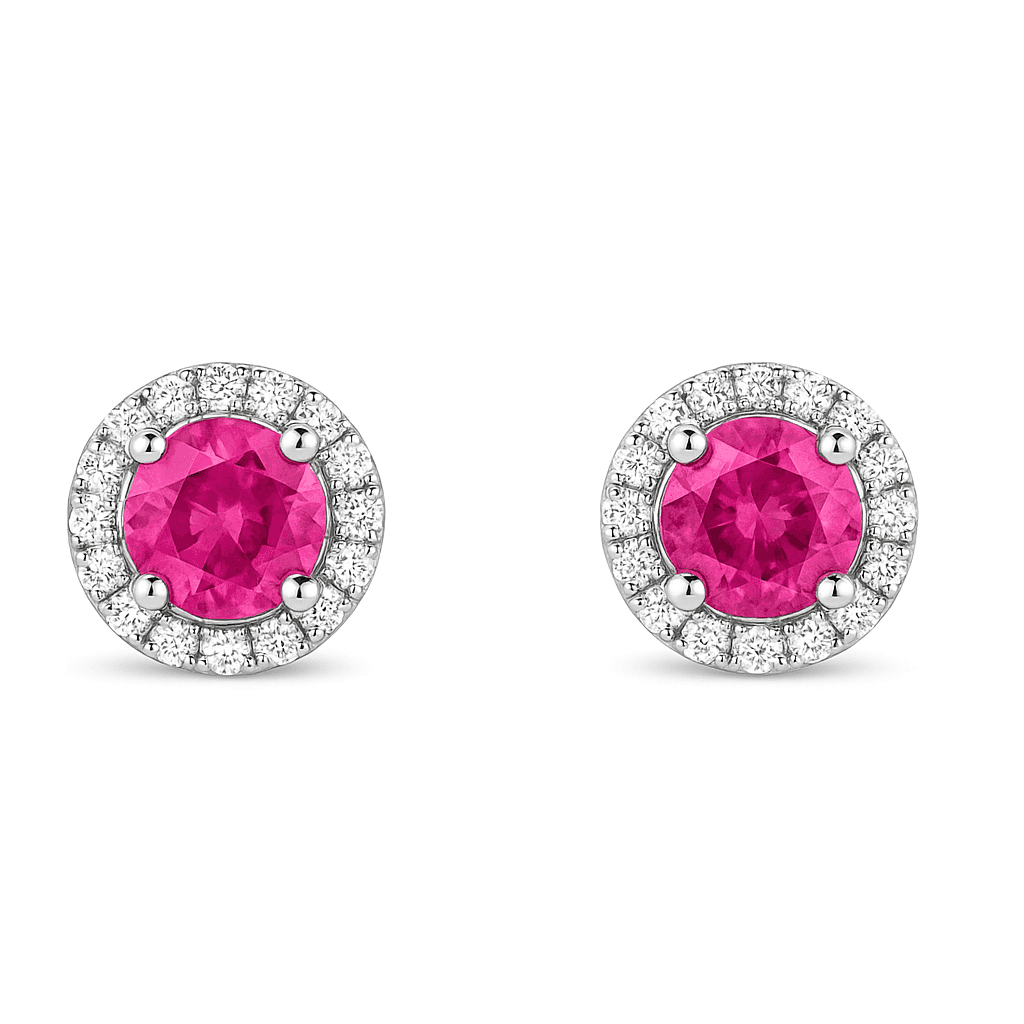 0.66 ct Halo Earrings