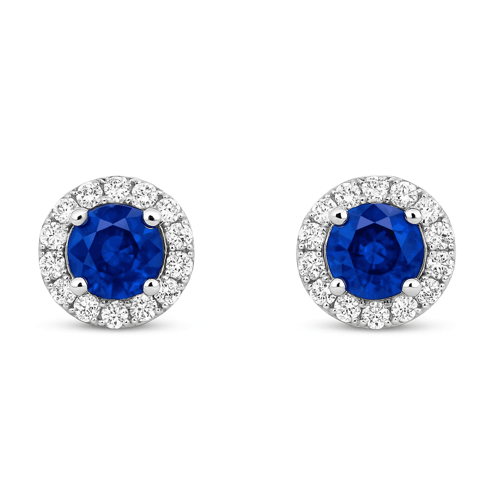 0.66 ct Halo Earrings