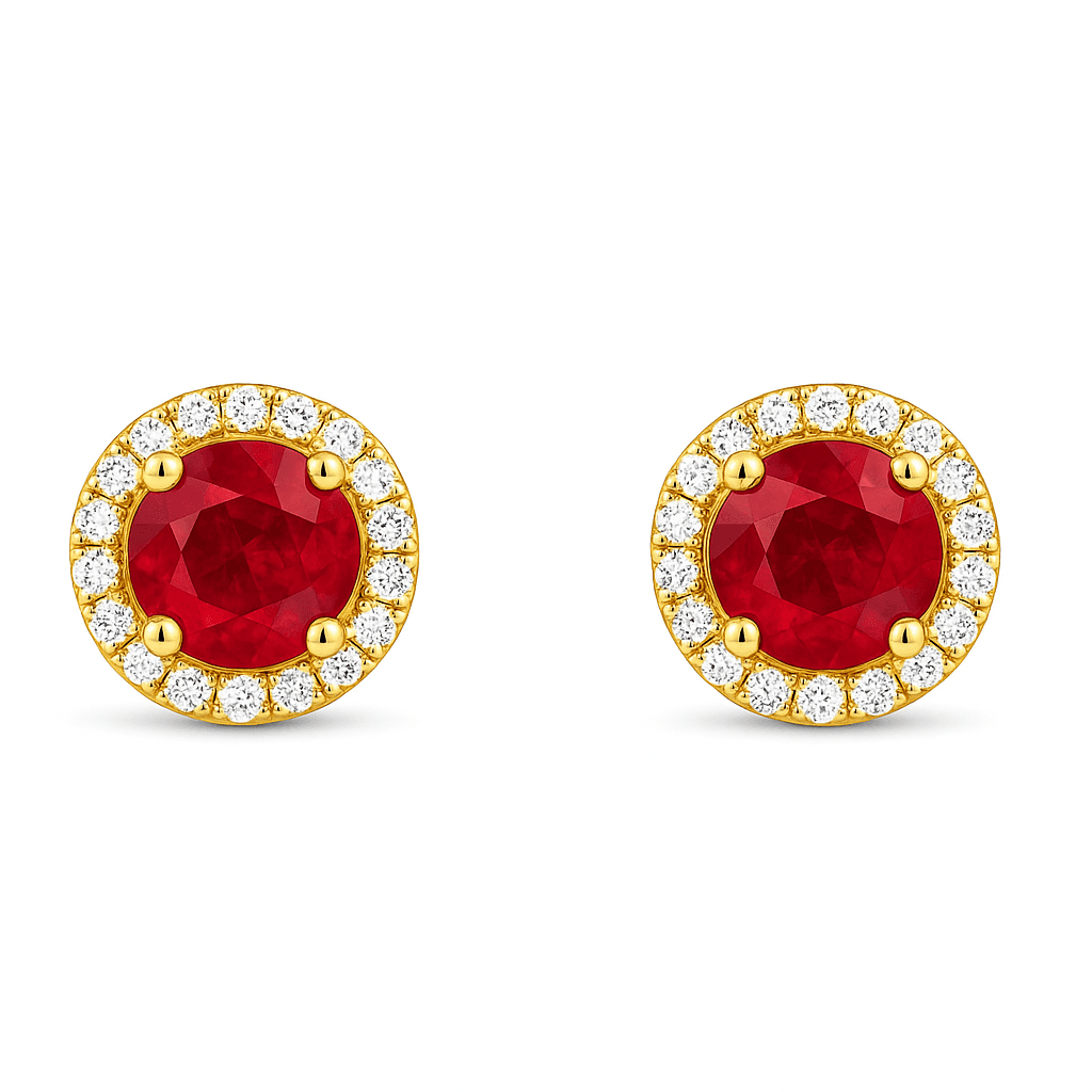 0.66 ct Halo Earrings