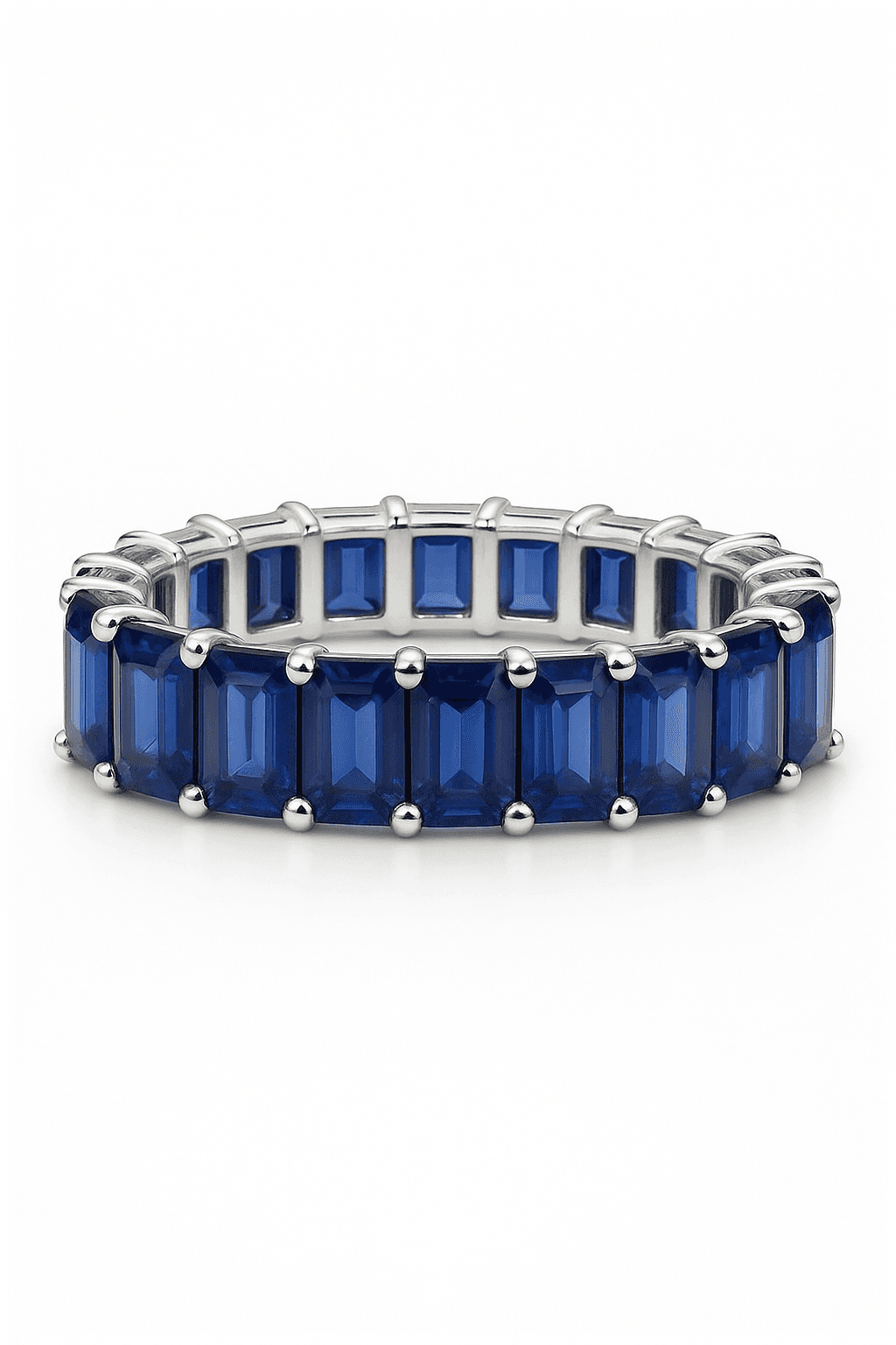 Emerald Cut Eternity Band