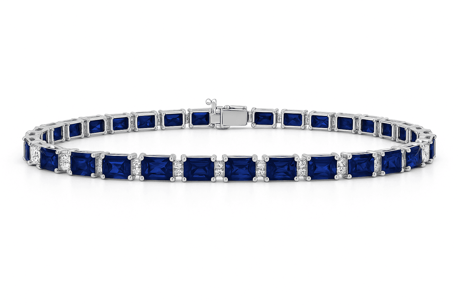 9.01 ct Emerald Cut Alternating Bracelet