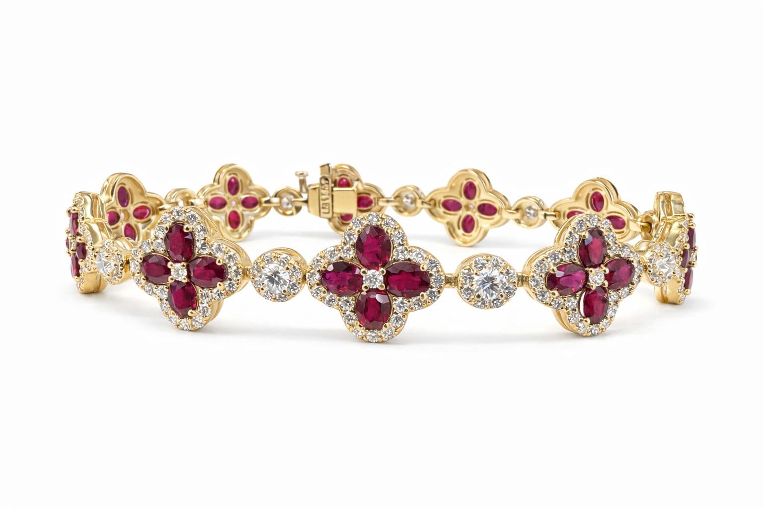 Shown in 14K Yellow Gold with Ruby