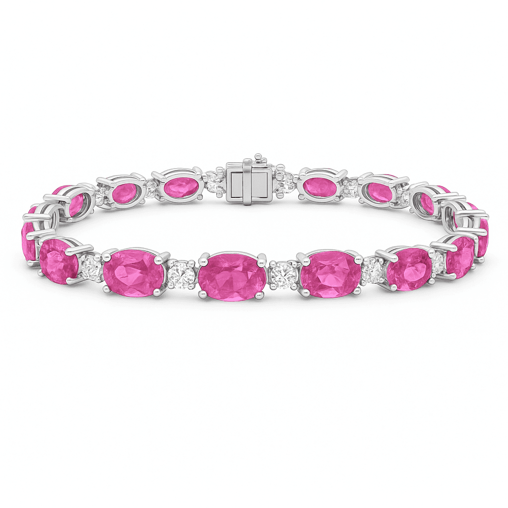 23.90 ct Oval Alternating Bracelet