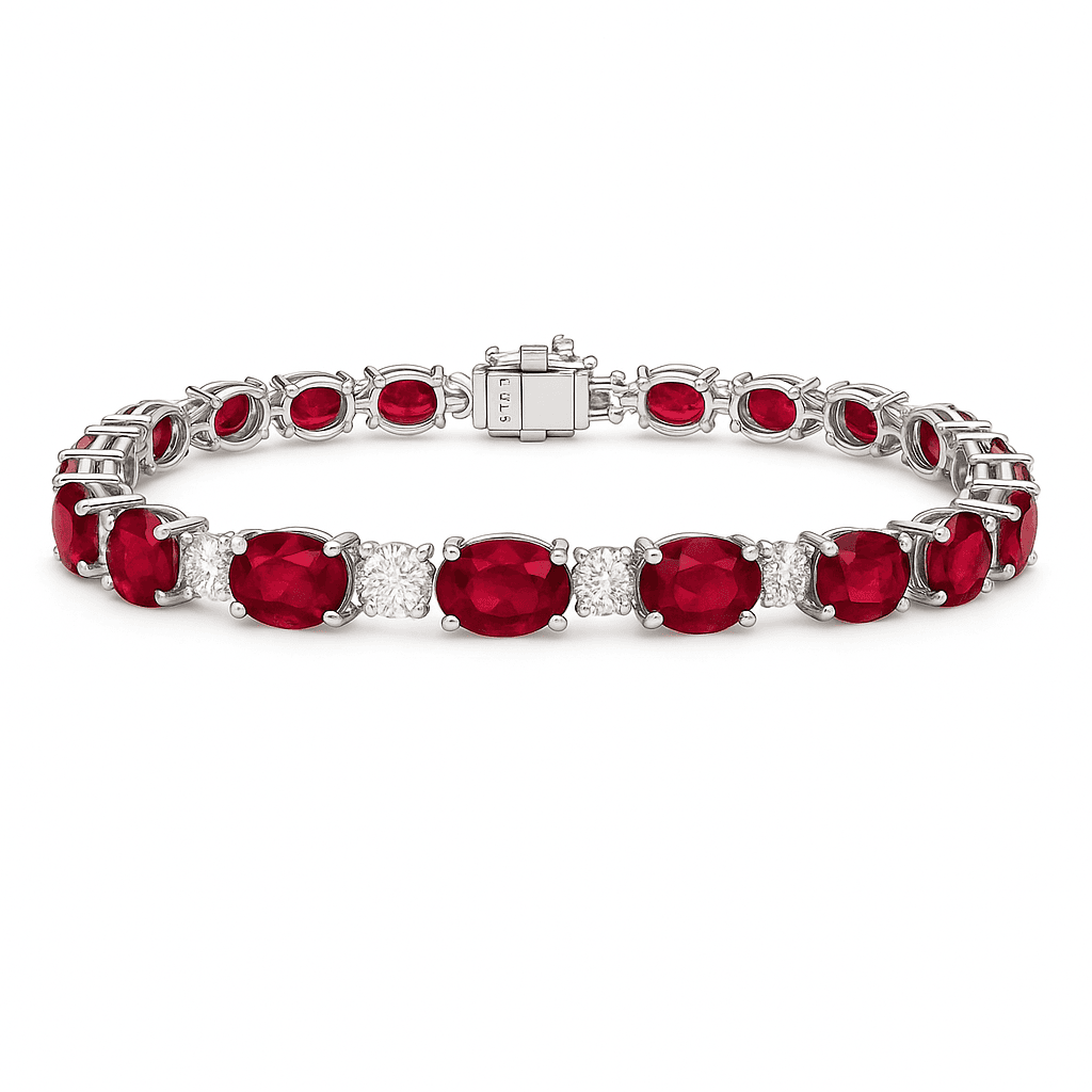 23.90 ct Oval Alternating Bracelet
