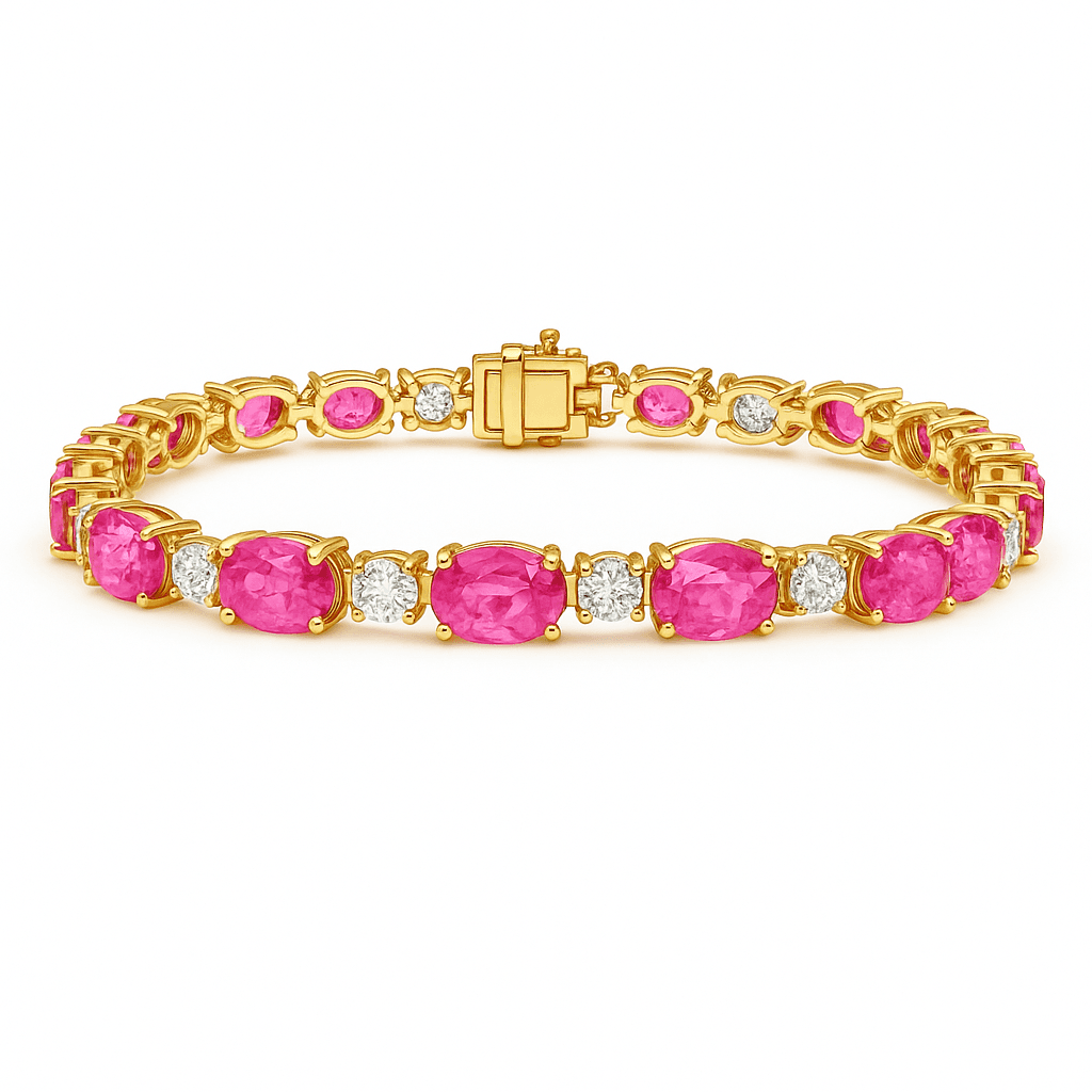 23.90 ct Oval Alternating Bracelet