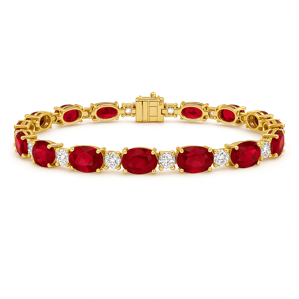 23.90 ct Oval Alternating Bracelet