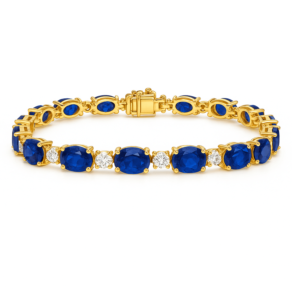 23.90 ct Oval Alternating Bracelet