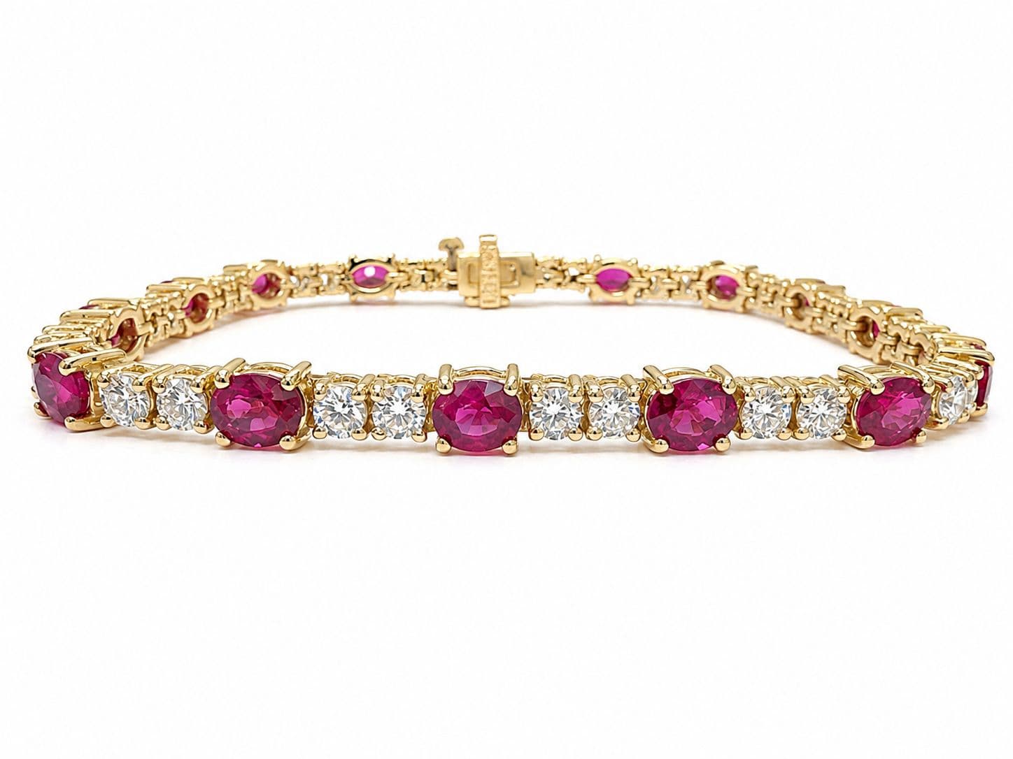 Shown in 18K Yellow Gold with Ruby
