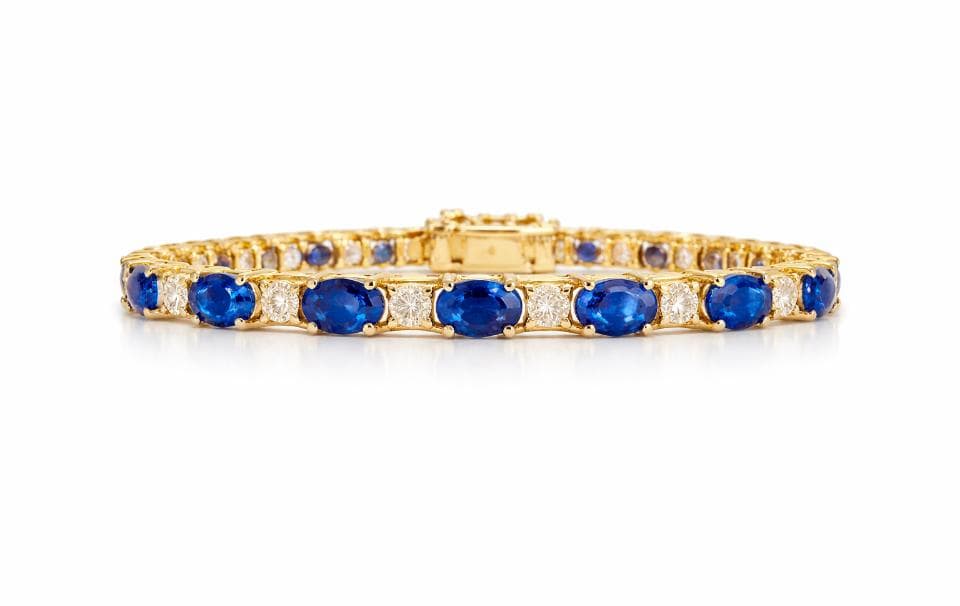 9.11 ct Sapphire and Diamond Bracelet