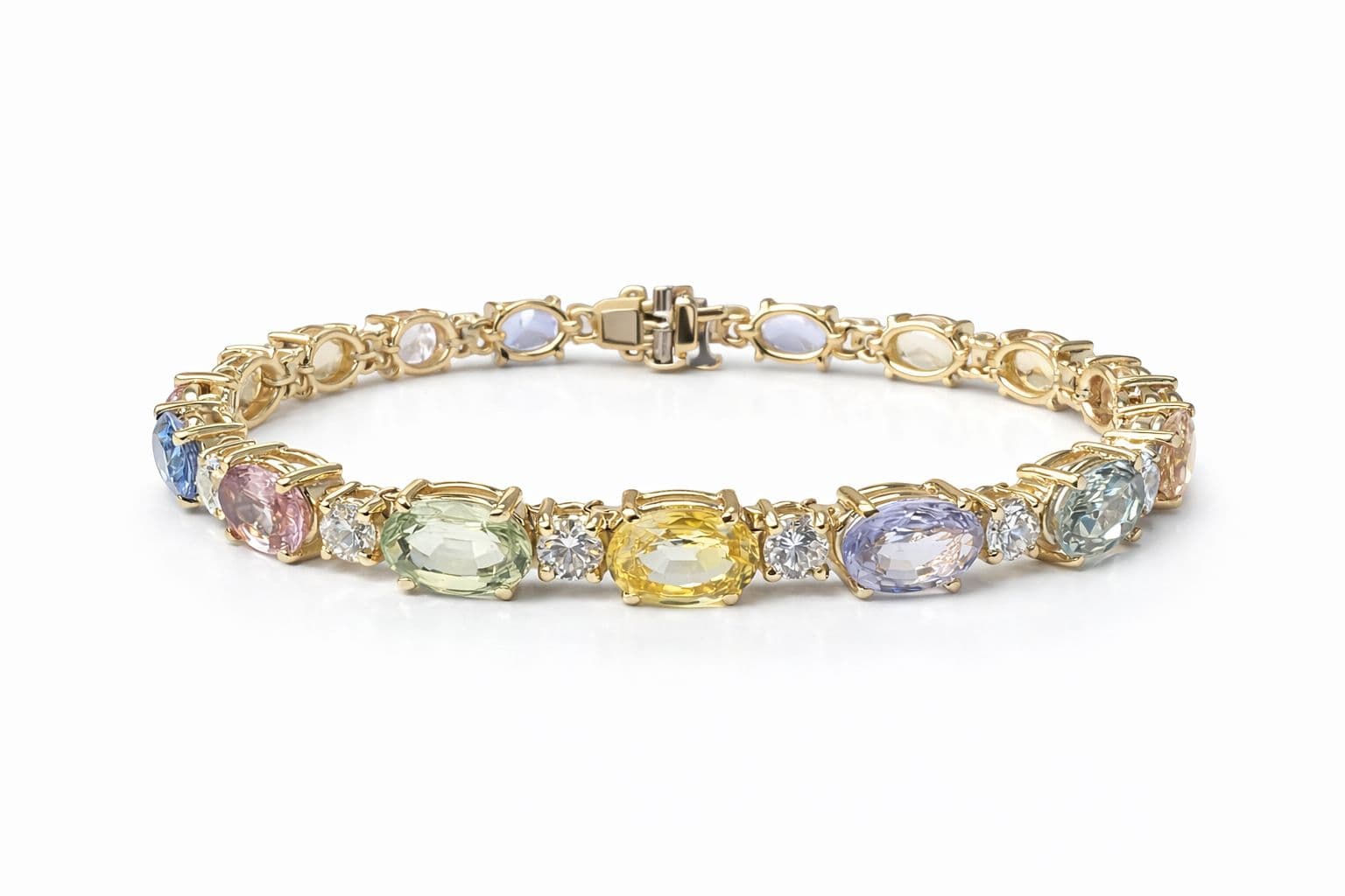16.01 ct Fancy Sapphire and Diamond Bracelet