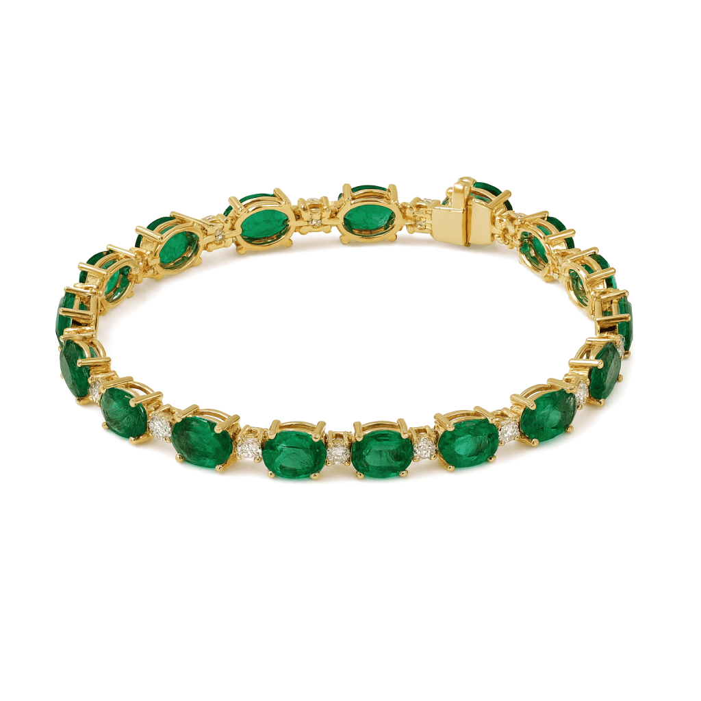 18.51 ct Emerald and Diamond Bracelet