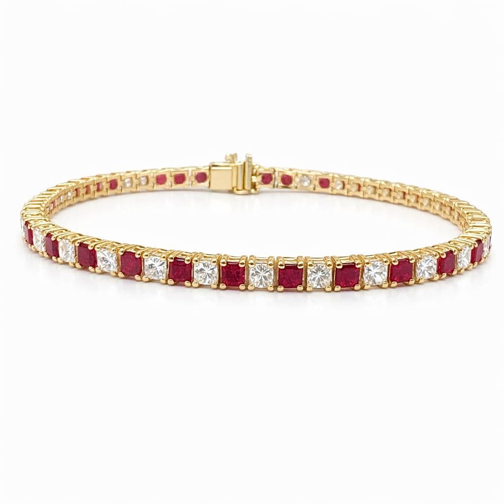 3.71 ct Ruby and Diamond Bracelet