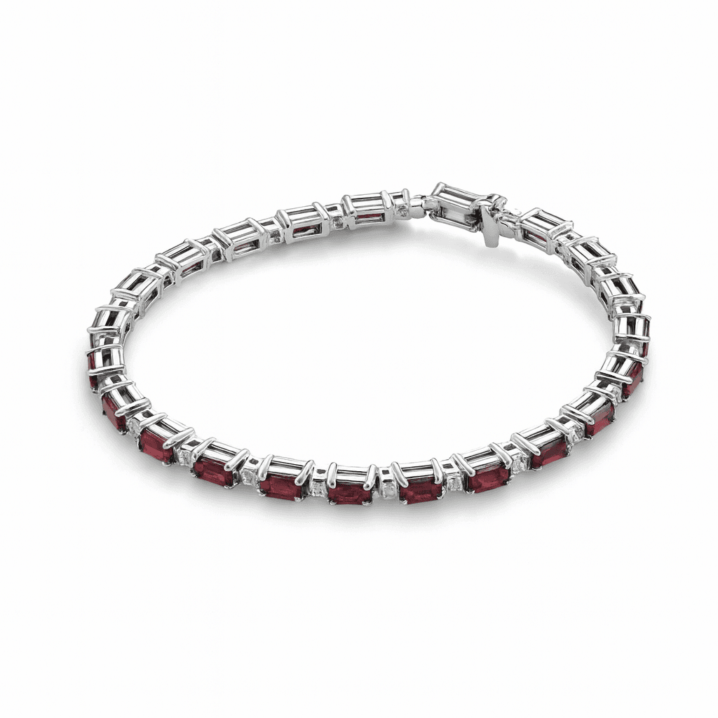 7.01 ct Ruby and Diamond Bracelet