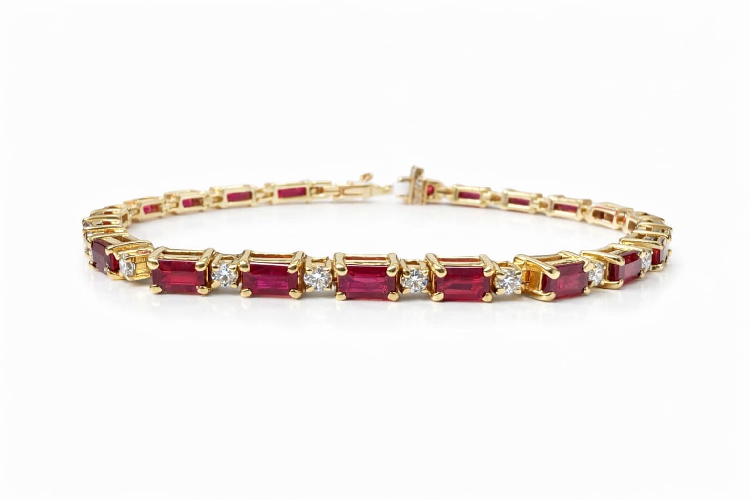 Shown in 14K Yellow Gold with Ruby