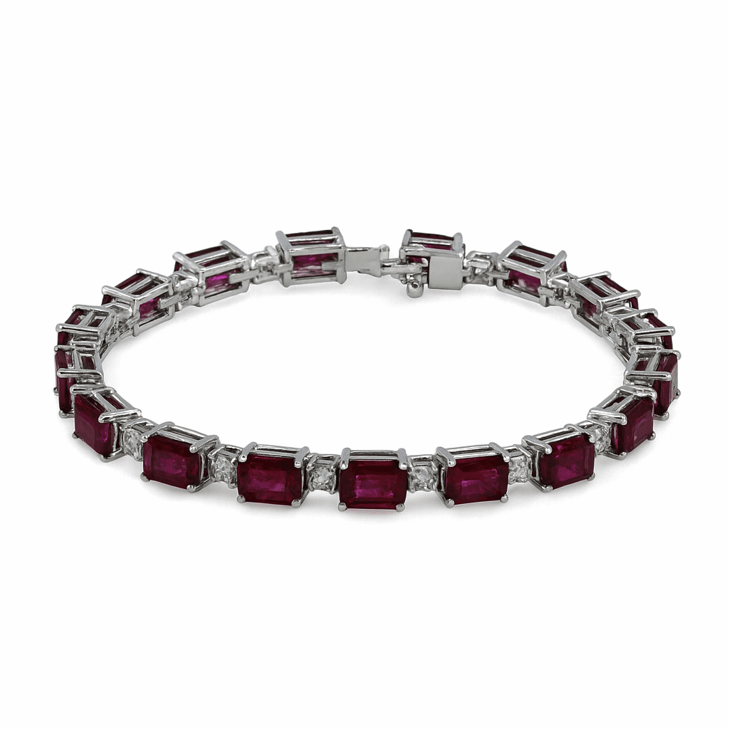 15.01 ct Ruby and Diamond Bracelet