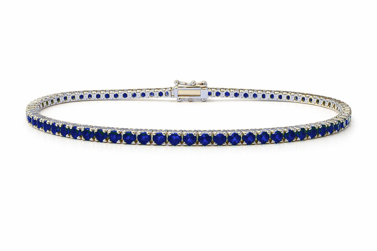 4.01 ct Round Sapphire Tennis Bracelet