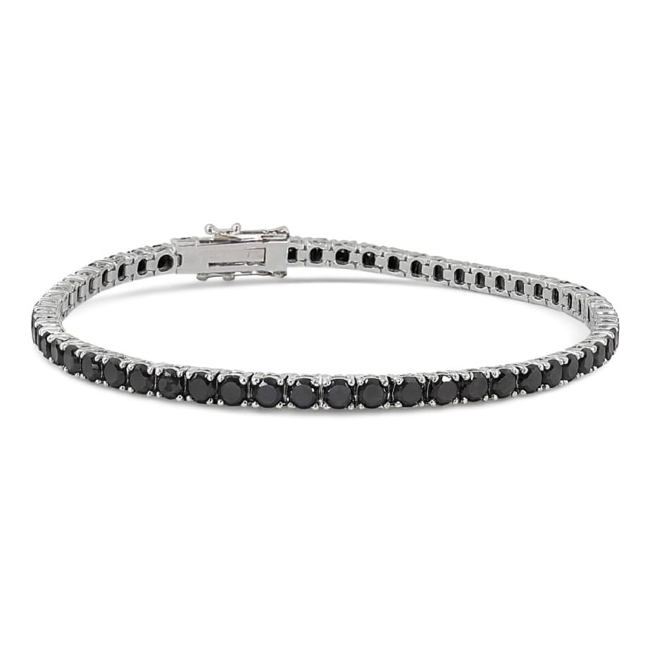 6.92 ct Black Diamond Tennis Bracelet