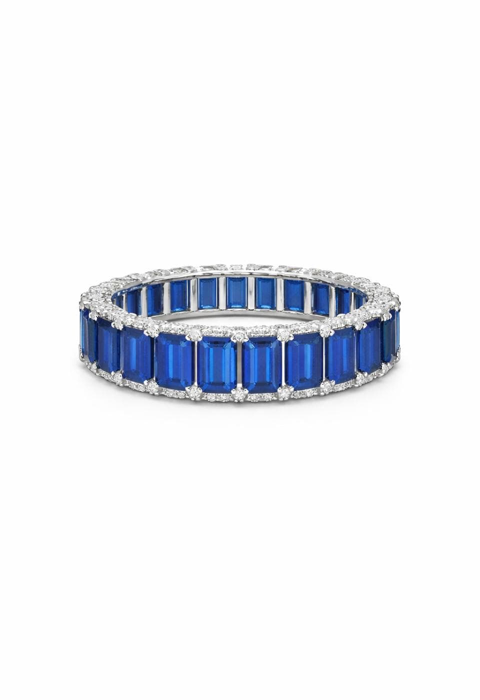 7.26 ct Sapphire and Diamond Eternity Band