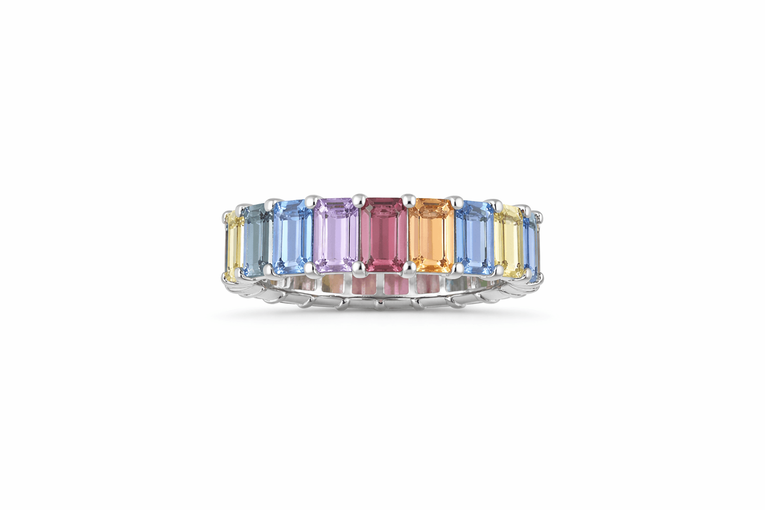 10.92 ct Fancy Sapphire Eternity Band