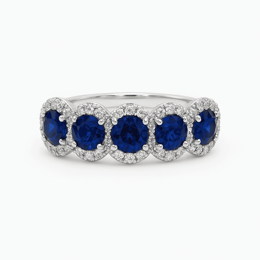Five Stone Halo Ring