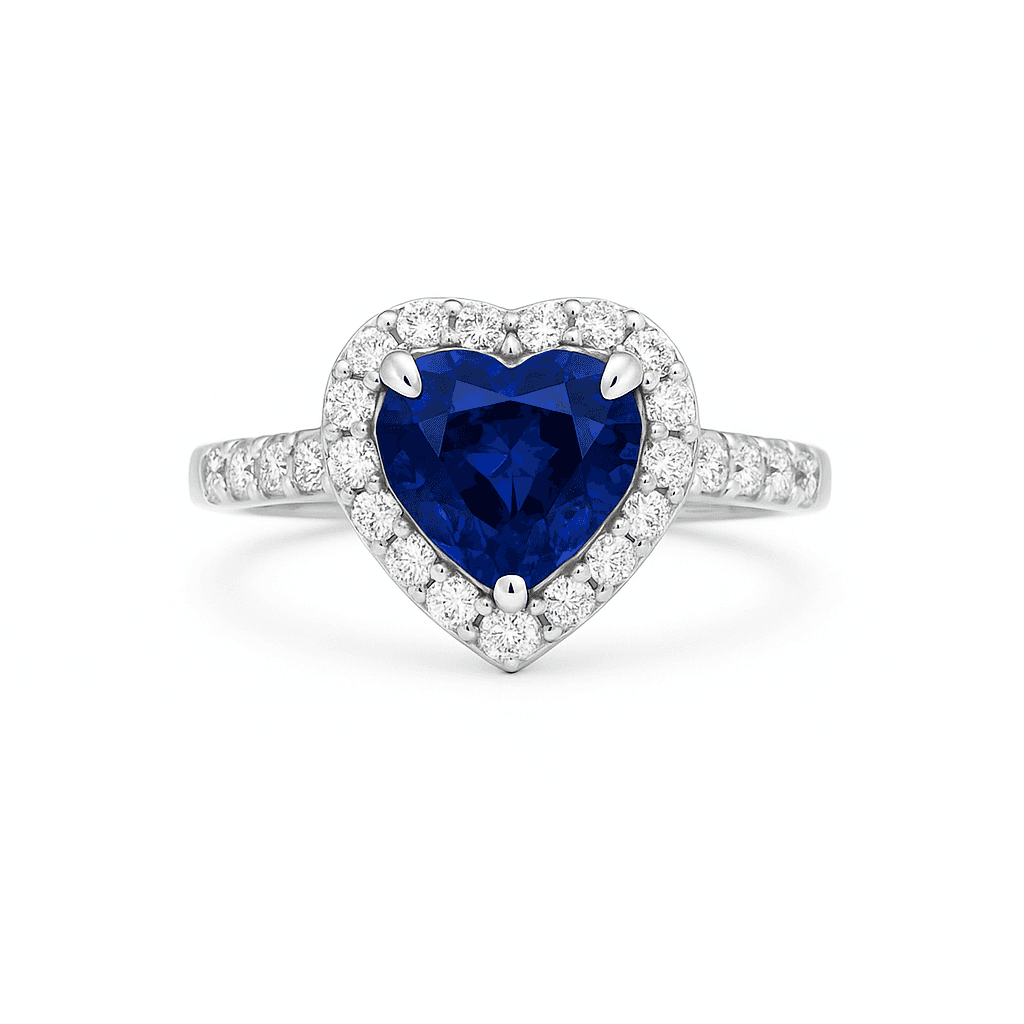 Heart Shape Halo Ring