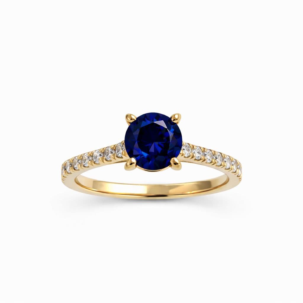 0.66 ct Sapphire and Diamond Promise Ring