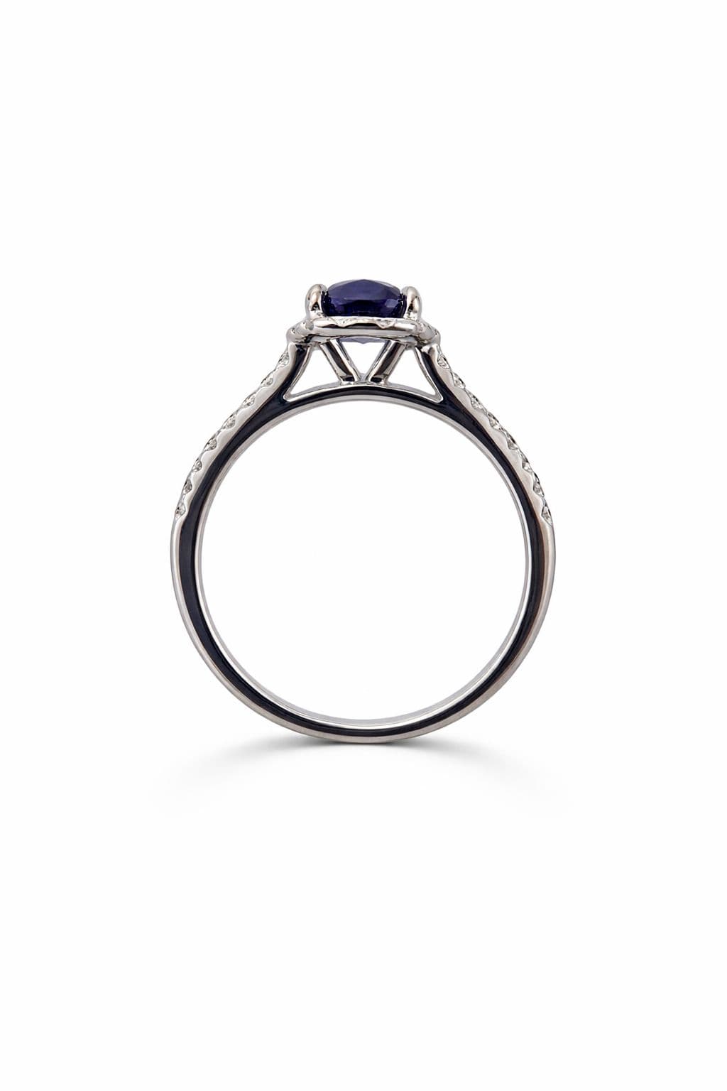 1.61 ct Sapphire and Diamond Halo Ring