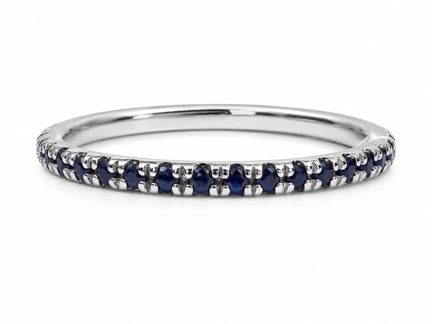 Round Sapphire Eternity Band