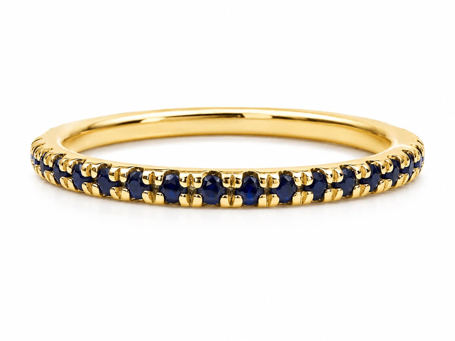 Round Sapphire Eternity Band